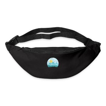 Mountains with snow landscape and forests - Bum bag - black - Front