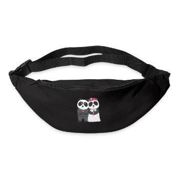 Hochzeitstag Pandabär Zoowärter Wildlife Tier - Gürteltasche - Schwarz - Vorne