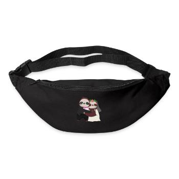 Wedding Anniversary Marriage Sloth Lover - Bum bag - black - Front