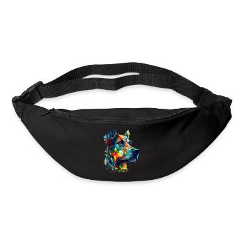 The Great Dane as colorful vector artwork - Bum bag - black - Front