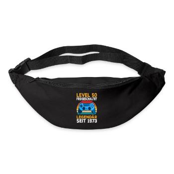 Level 50 freigeschalten Zocken Pc Zocker Gaming - Gürteltasche - Schwarz - Vorne