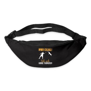 Hundetraining Hundetrainer Spruch Lustig Geschenk - Gürteltasche - Schwarz - Vorne