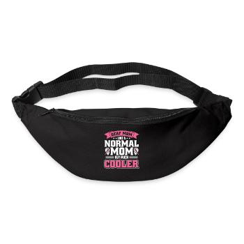Maman sourde Langue des signes Fierté sourde - Sac banane - noir - Devant