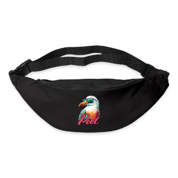 Poel holiday cool colorful seagull with sunglasses - Bum bag - black - Front