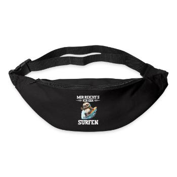 Mir reichts ich geh Surfen Windsurfer Spruch - Gürteltasche - Schwarz - Vorne