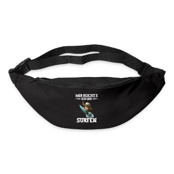 Mir reichts ich geh Surfen Windsurfer Spruch - Gürteltasche - Schwarz - Vorne