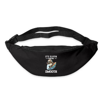 Je suis assez je vais surfer Windsurfer en disant - Sac banane - noir - Devant
