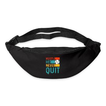 Hustle Hit Never Quit Baseball - Bum bag - black - Front