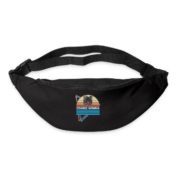 Lustige Orange Katze Retro - Gürteltasche - Schwarz - Vorne