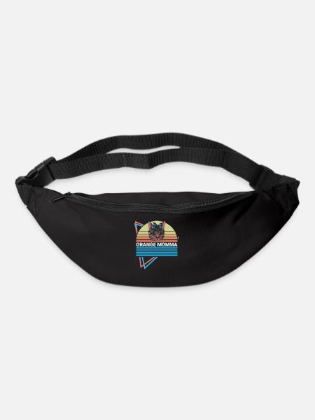 Lustige Orange Katze Retro - Gürteltasche - Schwarz