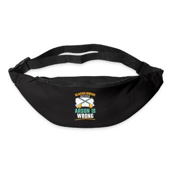 Glass blowing Because arson is wrong Glassblowing - Bum bag - black - Front