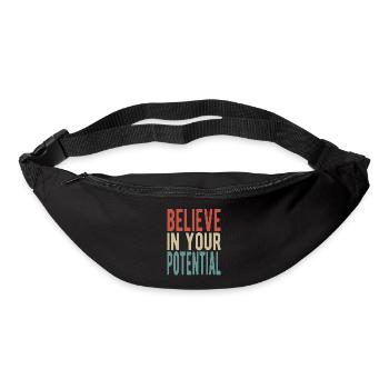 Believe in your potential - Bum bag - black - Front