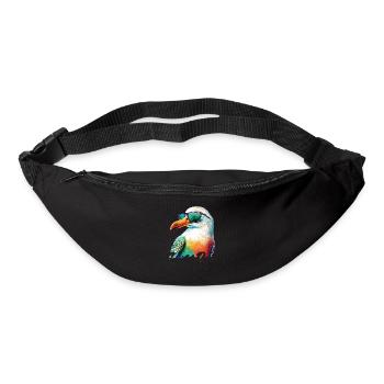 Sankt Peter Ording Holiday Seagull with Sunglasses - Bum bag - black - Front