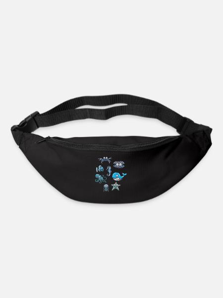 Wassertier Ozean Leben Meerestier - Gürteltasche - Schwarz