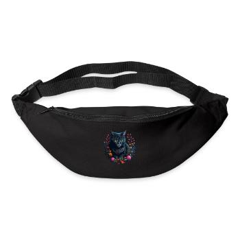 cute cat in easter & spring style cats - Bum bag - black - Front