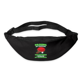 TISCHTENNIS IST WICHTIGER! Tischtennis Verein - Gürteltasche - Schwarz - Vorne