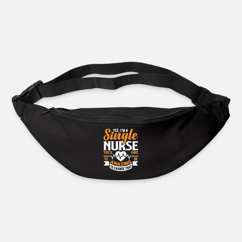 YES I M A SINGLE NURSE - Gürteltasche - Schwarz