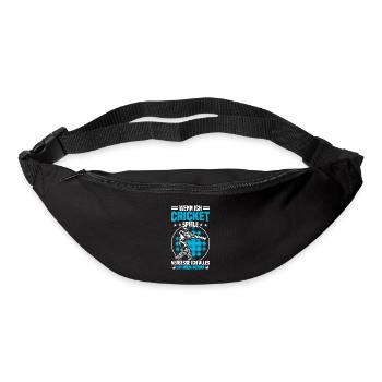 Wenn Ich Cricket Spiele, Vergesse Ich - Gürteltasche - Schwarz - Vorne
