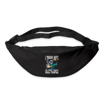 Lancer de hache Je lance des haches pour que je travaille le bois - Sac banane - noir - Devant