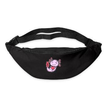 Axolotl Heart Love - Heart Motif - Sac banane - noir - Devant
