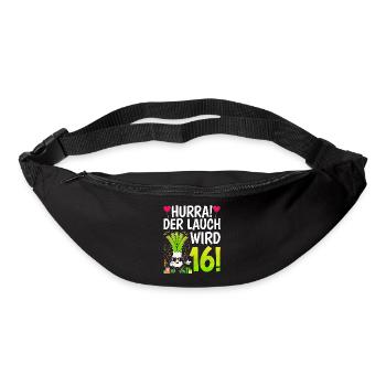 Hurra der Lauch wird 16 - Gürteltasche - Schwarz - Vorne