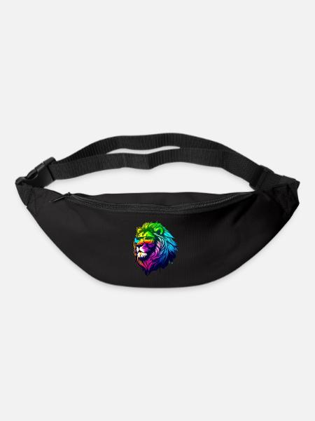 Bespectacled Lion - Bum bag - black