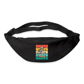 Skateboarding Coole Skateboarder Skelett Bunt - Gürteltasche - Schwarz - Vorne