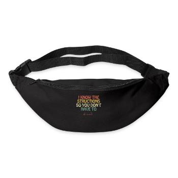 Ich kenne die Strukturen, damit Sie es nicht tun müssen - Gürteltasche - Schwarz - Vorne