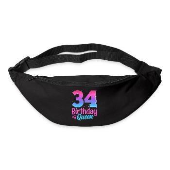 Birthday Queen 34 Geburtstag - Bum bag - black - Front