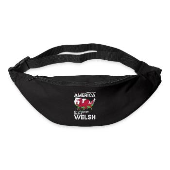 Born Welsh Wales American USA Citizenship - Bum bag - black - Front