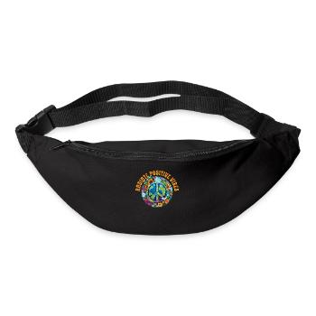 Hippie Peace Sign Peace Flowers Flower Child - Bum bag - black - Front