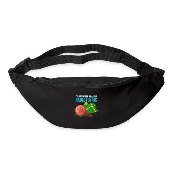 Padel Ich spiele lieber Padel-Tennis - Gürteltasche - Schwarz - Vorne