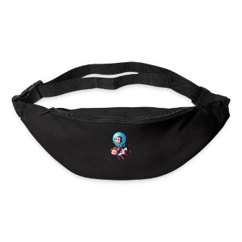 Monkey on Cow Rocket Shake Astronaut Cosmonaut - Bum bag - black - Front