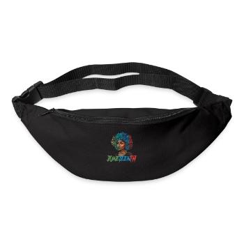 Juneteenth BLM Black Pride Woman Stark Black - Sac banane - noir - Devant