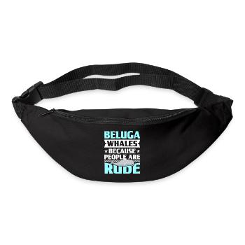 Beluga Whale Beluga Whale Whale Watching Dolphin Dolphin - Bum bag - black - Front