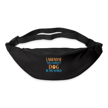 Cadeaux amoureux du Labrador - Sac banane - noir - Devant
