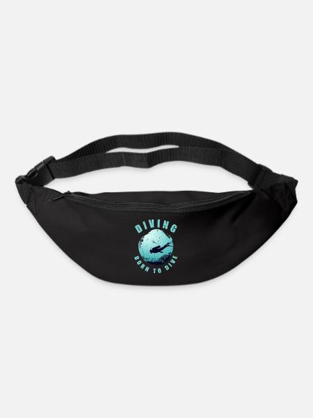 Diving Born To Dive Diver Diver Saying - Bum bag - black