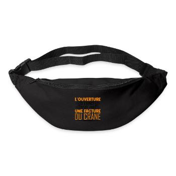 idée cadeau . citation qui ouvre la tete en deux. - Sac banane - noir - Devant