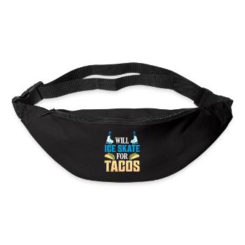 Will Ice Skate for Tacos Figure Skater Ice Skating - Bum bag - black - Front