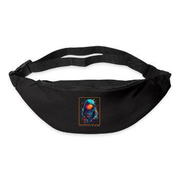 Astronaute abstrait coloré dans l’espace - Sac banane - noir - Devant