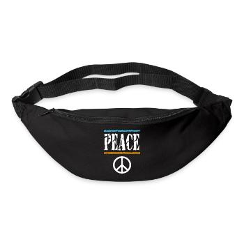 T-shirt rétro Peace Vibes - Sac banane - noir - Devant