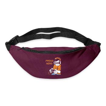 Nerd du jeu disant drôle - Sac banane - bordeaux  - Devant