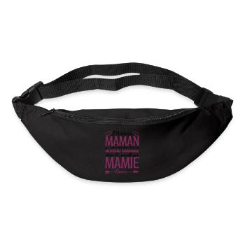 Cadeau Annonce Grossesse Mamie. Mission de maman. - Sac banane - noir - Devant