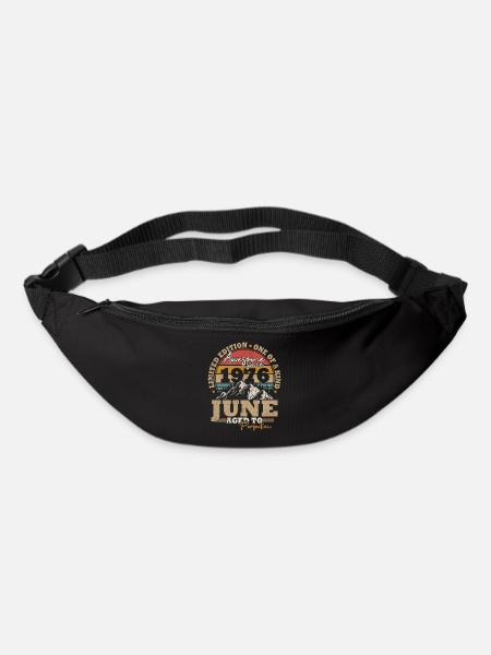 Juin 1976 Vintage Cadeau D’anniversaire 47 ans - Sac banane - noir