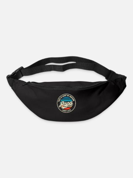 Meilleur papa fête des pères papa papa papa papa cadeau rétro - Sac banane - noir