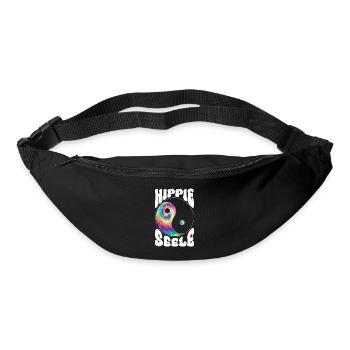 Hippie Seele - Hippie Kostüm 70er - Gürteltasche - Schwarz - Vorne