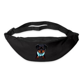 Chiot Rottweiler Chien Rottweiler Puppy Dogs - Sac banane - noir - Devant
