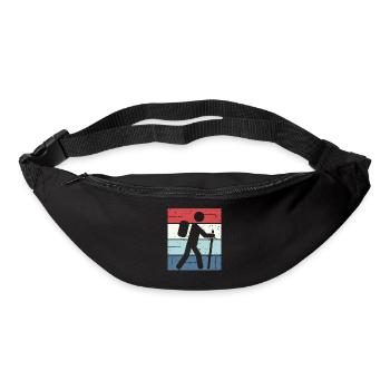 Wandern Hiking Geschenk Sprüche - Gürteltasche - Schwarz - Vorne