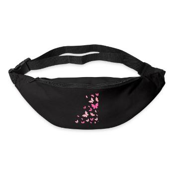 Rosarote Pinke Bunte Schmetterlinge Schmetterling - Gürteltasche - Schwarz - Vorne