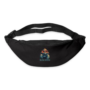 Turtle with Sunglasses - Shell yes i love turtles - Bum bag - black - Front